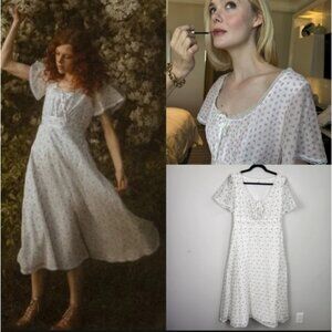 Tayma Martins Abigail Prairie Dress In Forget Me Not Blue Size XL / XXL